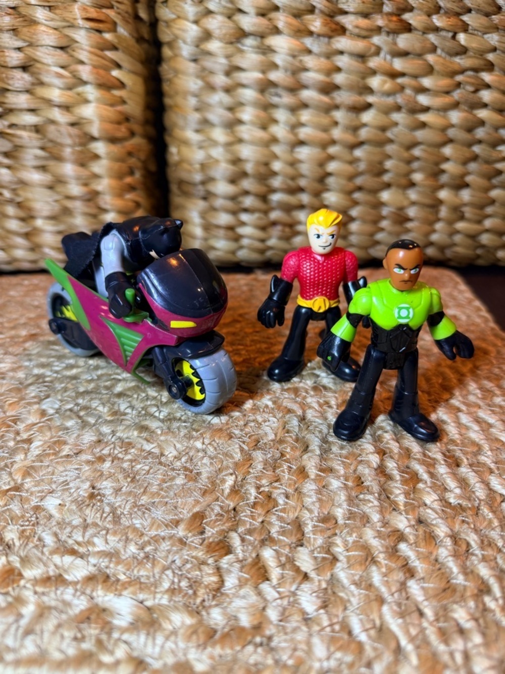 Fisher-Price Imaginext DC Superhero Set of 3 with motorcycle
